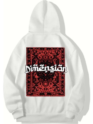 Brz Collection Unisex Oversize Dimension Hoodıe (Beyaz)