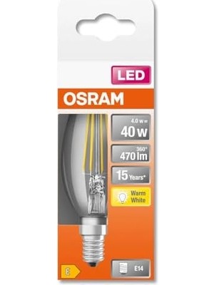 Canarino 10'lu  LED Value 4W CLB40 Sarı Işık 2700K E14 Duy Filament Mum Buji Ampul