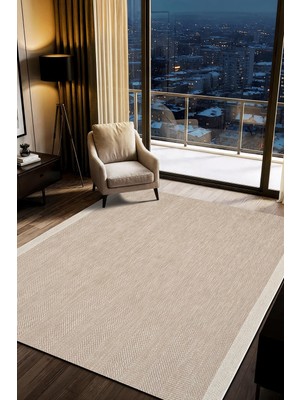 Cotto Home Norde NR001B Bej Kolay Temizlenebilir Makinede Yıkanabilir Sisal Mutfak Halısı Pamuk Taban