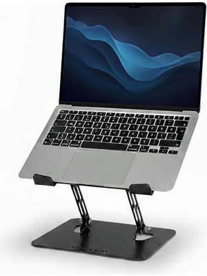 Canarino Prexua Flexer Ayarlanabilir Ergonomik Laptop Standı - Tablet Standı - Metal - Siyah - FLX2320BL (Siyah)