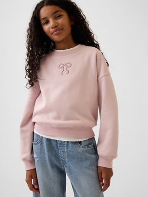 Gap Kız Çocuk Pembe Vintagesoft Wedge Sweatshirt