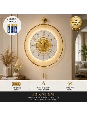 MetaQuartz Aksesuar 7-24H - Büyük Boy -Timelless Kristal (Pilli) (Quartz ), Metal Duvar Saati