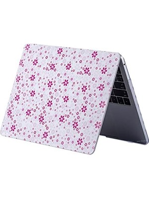 Canarino MacBook Pro 13 Baskılı Kılıf A1706 A1708 A1989 A2159 A2251 A2289 A2338 M1 M2 Uyumlu Sert Kılıf Ince Hafif Koruyucu Kapak Açık Pembe