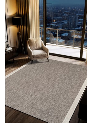 Cotto Home Norde NR002G Gri Kolay Temizlenebilir Makinede Yıkanabilir Sisal Mutfak Halısı Pamuk Taban