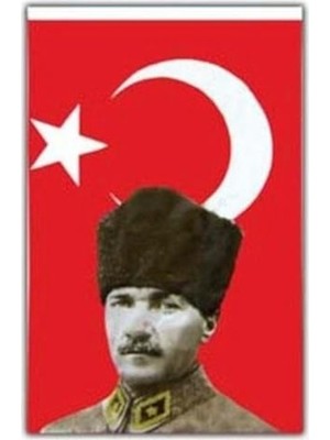 Odea Atatürk Figürlü Türk Bayrağı - 50X75 cm