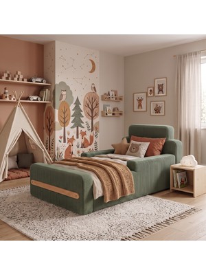 Home Decor Çocuk Sünger Yatak 190X110 cm | 3–15YAŞ | 28 Dns Orijinal Sünger | Yıkanabilir Fermuarlı Kılıf | Kolay Kurulum