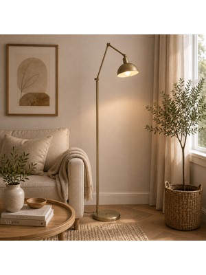 Apliqa Aksu Eskitme Modern Retro Tasarım Metal Lambader