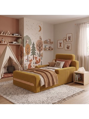 Home Decor Çocuk Sünger Yatak 190X110 cm | 3–15YAŞ | 28 Dns Orijinal Sünger | Yıkanabilir Fermuarlı Kılıf | Kolay Kurulum