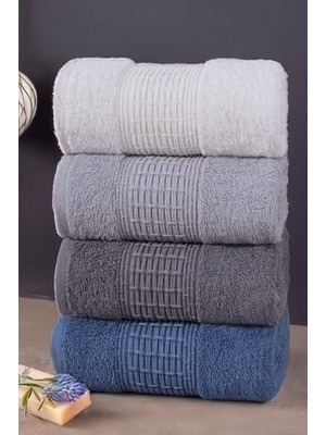Canarino Ipek 4'lü Yumuşak Premium Büyük El Yüz ve Baş Havlu Seti 50X90CM 800 Gram, Hs-Ipek