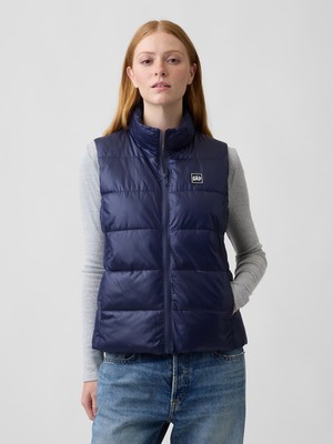 Gap Kadın Lacivert Relaxed Puffer Şişme Yelek