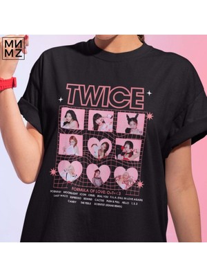 BarsDepo Twice Baskılı Tişört, Premıum Kalite Unisex Çocuk / Yetişkin