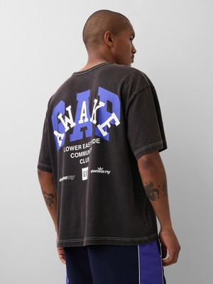 Gap Erkek Siyah Gap × Awake Ny Relaxed Logo T-Shirt