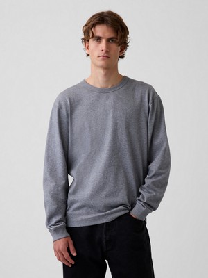 Gap Erkek Gri Heavyweight Relaxed T-Shirt