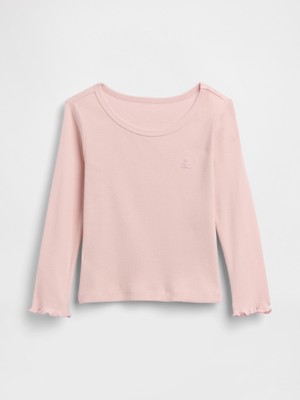 Gap Kız Bebek Pembe Mix & Match Fitilli T-Shirt