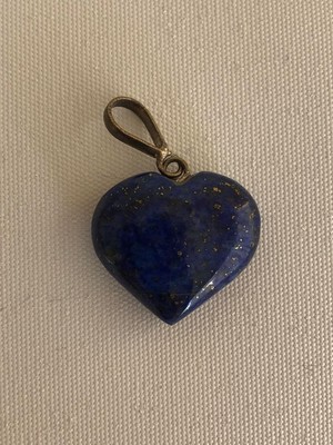 Hasyılmaz Doğal Lapis Lazuli Taşı Kalp Kolye Ucu 1,6-2,0cm