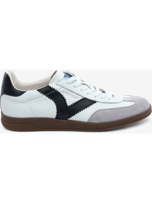 Greyder Erkek Beyaz Siyah Hakiki Deri Sneaker Ayakkabı 5Y1SA18270