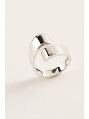 Balevien Oval Metal Yüzük - Silver