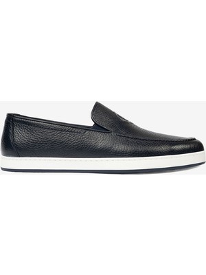 Greyder Erkek Lacivert Hakiki Deri Loafer Ayakkabı 4Y1CA63479