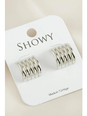 Balevien Boru Yeni Sezon Metal Küpe - Silver