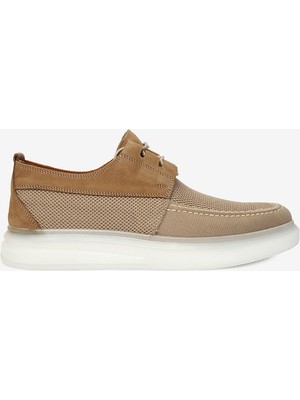 Greyder Erkek Bej Beyaz Hakiki Deri Casual Ayakkabı 4Y1UA62597