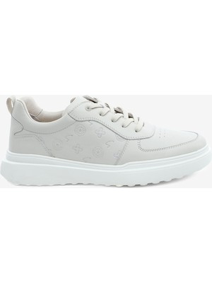 Greyder Erkek Kirli Beyaz Hakiki Deri Sneaker Ayakkabı 5Y1SA17740