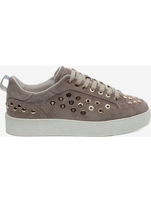 Greyder Kadın Vizon Hakiki Deri Sneaker Ayakkabı 5Y2UA34442