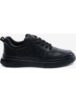 Greyder Erkek Siyah Hakiki Deri Sneaker Ayakkabı 5Y1SA17740