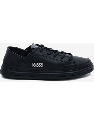 Greyder Kadın Siyah Hakiki Deri Sneaker Ayakkabı 5Y2SA33670