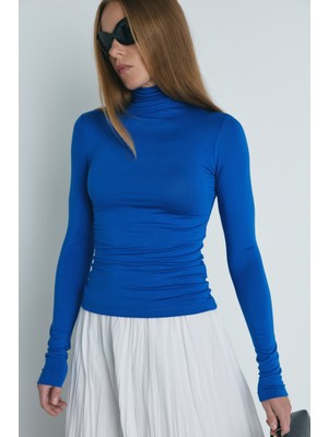 Suud Collection Mavi Boğazlı Tensel Body