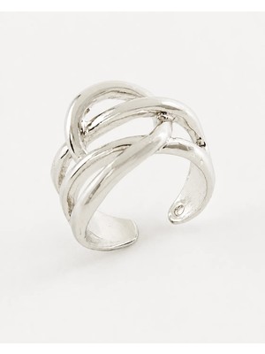 Balevien Oval Metal Yüzük - Silver