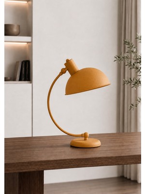 Avizade Arco Eskitme Metal Masa Lambası – Modern Ayarlanabilir Çalışma ve Okuma Lambası, E27 LED Uyumlu Hareketli Başlıklı Dekoratif Ofis ve Çalışma Masası Abajuru