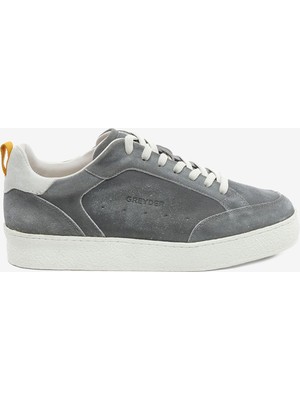 Greyder Erkek Gri Hakiki Deri Sneaker Ayakkabı 5Y1SA18520