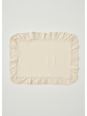 Bella Maison %100 Pamuk Elegance Fırfırlı Amerikan Servis Ekru (35X45 Cm)