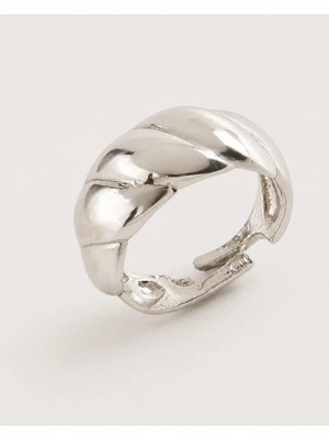 Balevien Burgulu Metal Yüzük - Silver