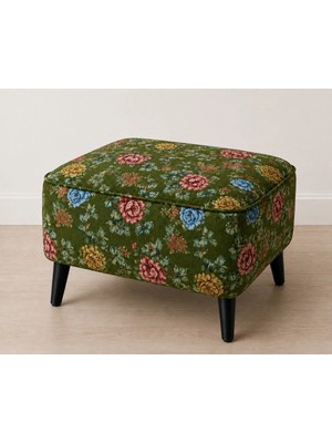 Co Art Home Dekoratif Puf & Bench 60X38 cm Ayak Uzatma Koltuğu - Haki