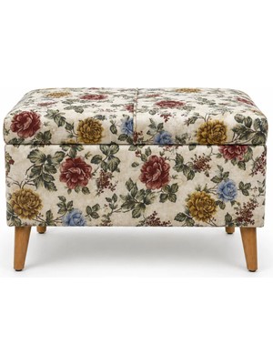 Co Art Home Dekoratif Puf & Bench 60X38 cm Ayak Uzatma Koltuğu - Bej
