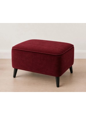 Co Art Home Dekoratif Puf & Bench 60X38 cm Ayak Uzatma Koltuğu - Bordo