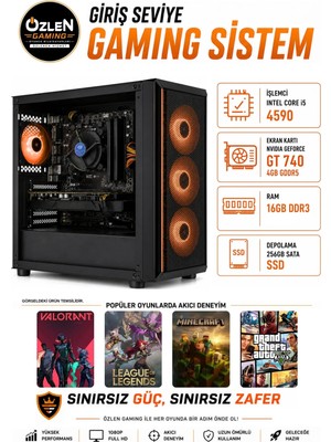 Özlen XS5 İ5 4590 GT 740 4GB 16GB RAM 256GB SATA SSD Oyuncu Bilgisayarı