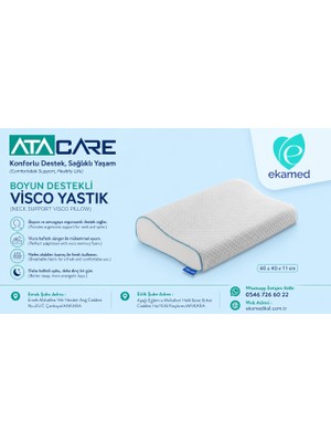 Atacare Boyun Destekli Yastık Visko