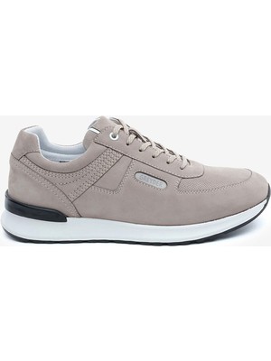 Greyder Erkek Vizon Hakiki Deri Nubuk Sneaker Ayakkabı 6Y1SA14191N