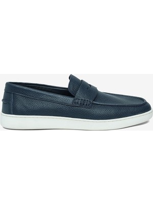 Greyder Erkek Lacivert Hakiki Deri Loafer Ayakkabı 6Y1UA64757