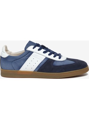Greyder Erkek Lacivert Hakiki Deri Sneaker Ayakkabı 6Y1SA18940