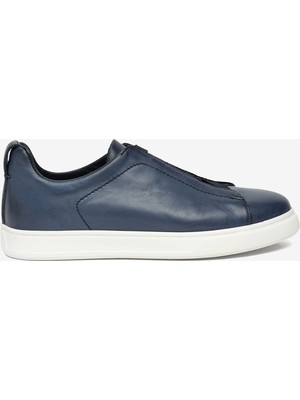 Greyder Erkek Lacivert Hakiki Deri Sneaker Ayakkabı 6Y1SA18952