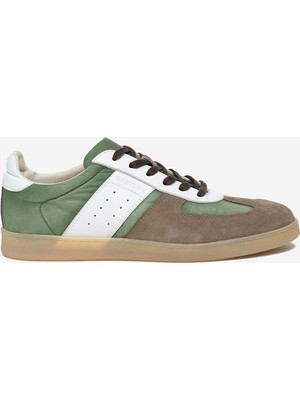 Greyder Erkek Vizon Yeşil Hakiki Deri Sneaker Ayakkabı 6Y1SA18940