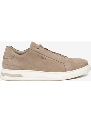 Greyder Erkek Vizon Hakiki Deri Sneaker Ayakkabı 6Y1SA64760
