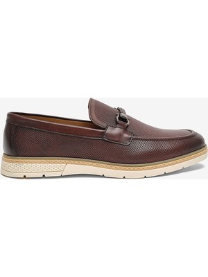 Greyder Erkek Kahverengi Hakiki Deri Loafer Ayakkabı 6Y1UA64771