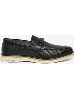 Greyder Erkek Siyah Hakiki Deri Loafer Ayakkabı 6Y1UA64771