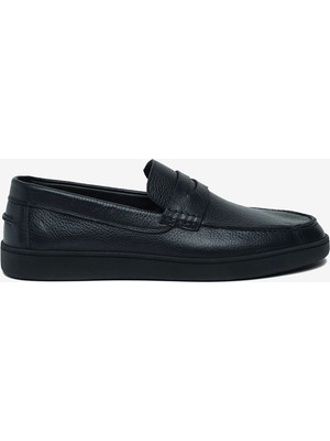 Greyder Erkek Siyah Hakiki Deri Loafer Ayakkabı 6Y1UA64757