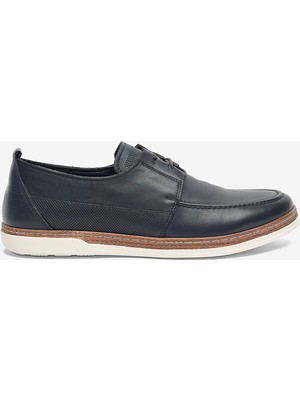 Greyder Erkek Lacivert Hakiki Deri Casual Ayakkabı 6Y1UA62625