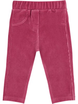 Minycenter Kadife Tayt 3-6 Ay-24-36 Ay Pembe